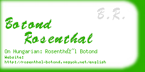 botond rosenthal business card